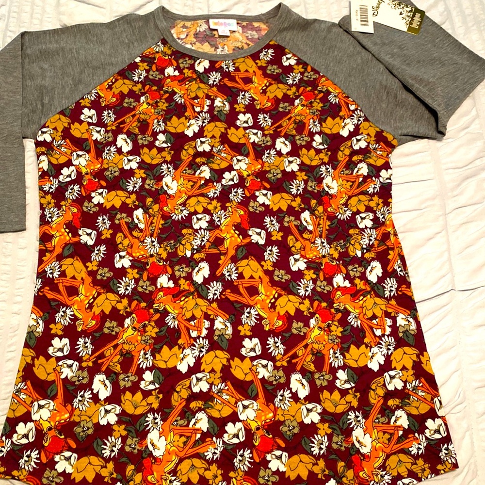 NWT Disney Bambi Graphics on this Randy Shirt by LuLaRoe